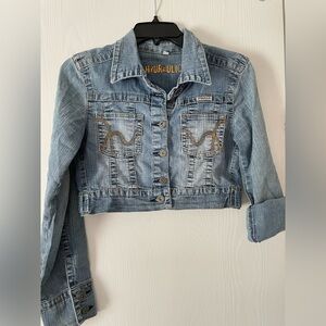 Hydraulic Light Blue Cropped Denim Jacket